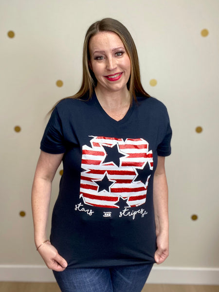Navy Stars & Stripes Tee
