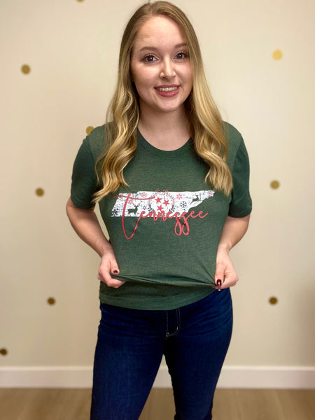FINAL SALE Tennessee State Tristar Christmas Tee