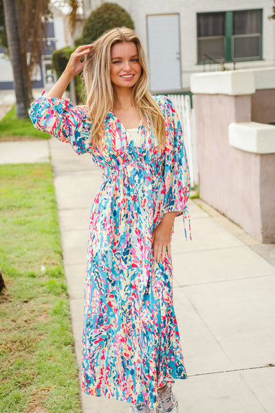 Star Struck Vintage Floral Midi Dress with Side Pockets - Online Only!
