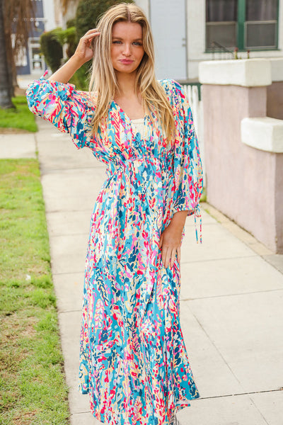 Star Struck Vintage Floral Midi Dress with Side Pockets - Online Only!