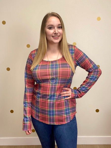 Multicolor Plaid Top