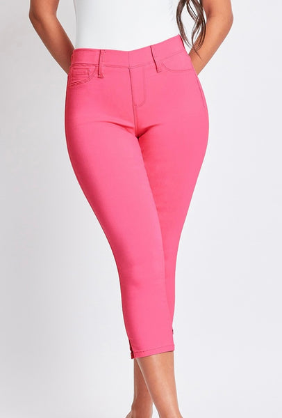 FINAL SALE Coral Hyperstretch Pull On Capri