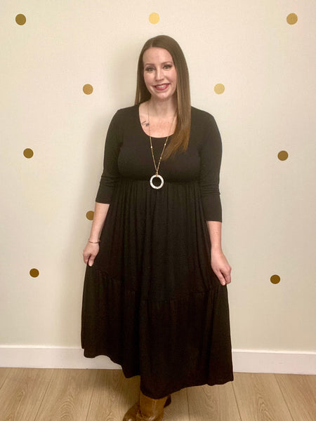 Black Tiered Dress