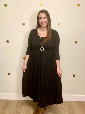 Black Tiered Dress