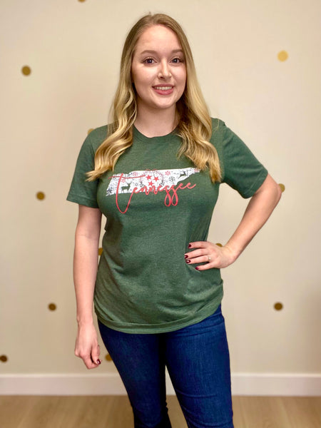 FINAL SALE Tennessee State Tristar Christmas Tee