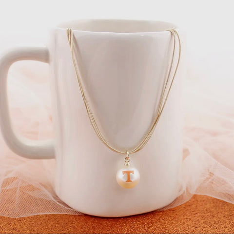 Tennessee Logo Pearl Necklace
