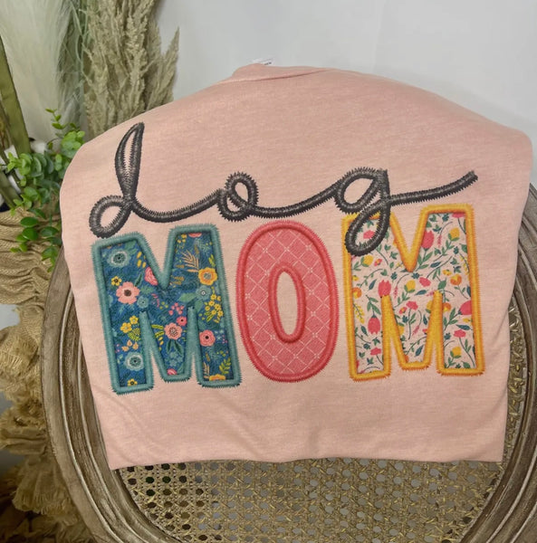 Peach Dog Mom Tee