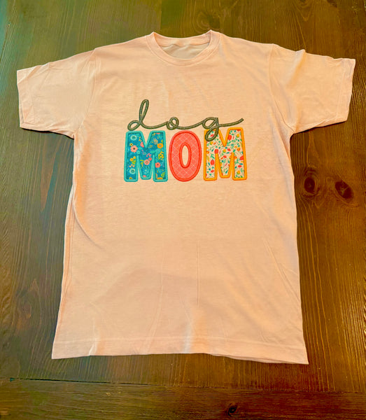 Peach Dog Mom Tee