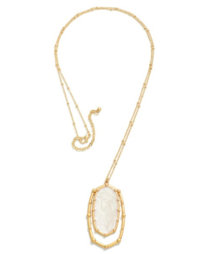 Ivory Swirl Pendant Necklace