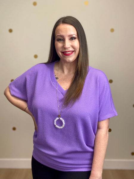 Violet Textured Top