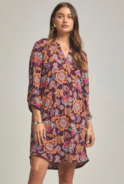 Chocolate Print Pocket Dress
