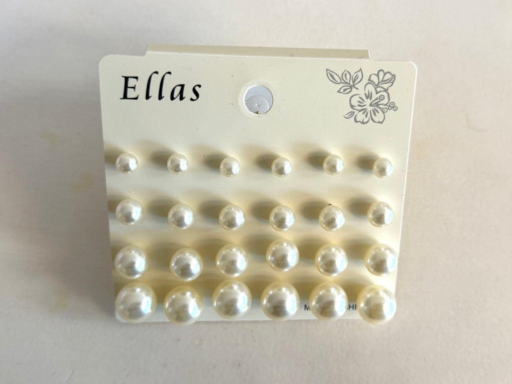 FINAL SALE Ivory Pearl Earring Set