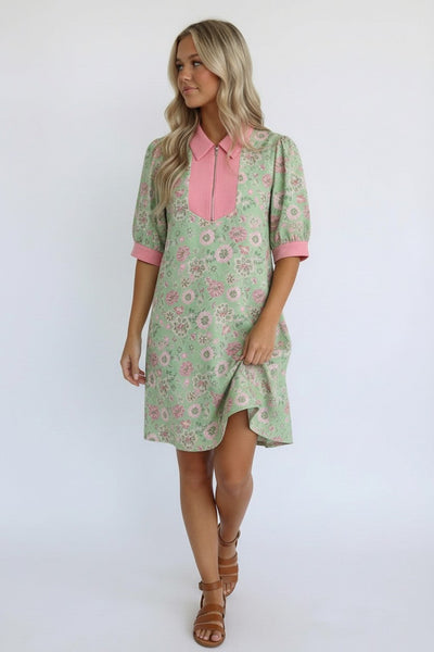 Mint Blossom Dress
