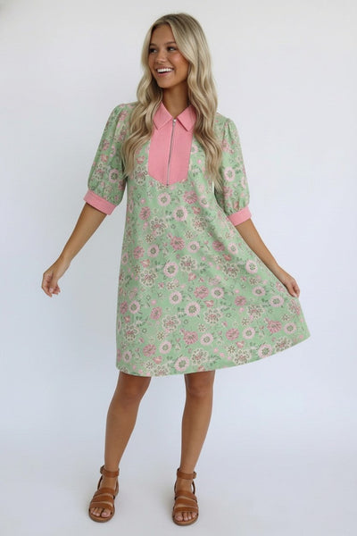 Mint Blossom Dress