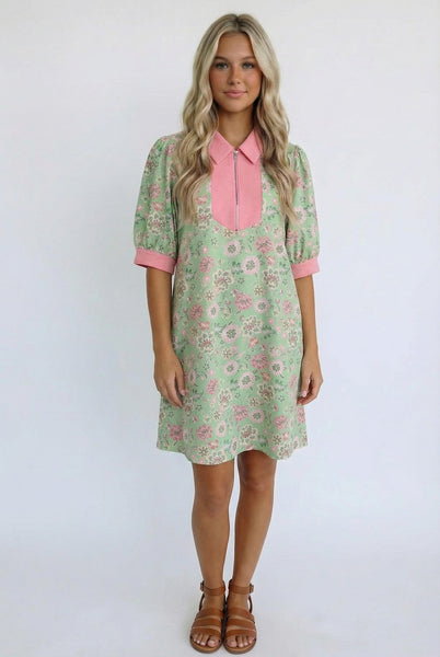 Mint Blossom Dress