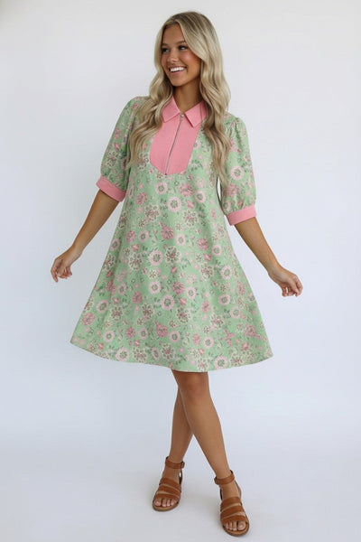 Mint Blossom Dress