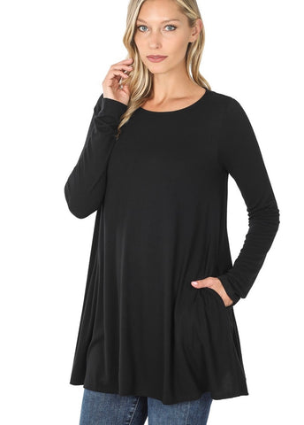 Deal of the Day Black Pocket Tunic