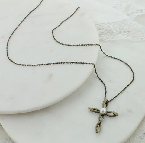 Pearl Cross Necklace