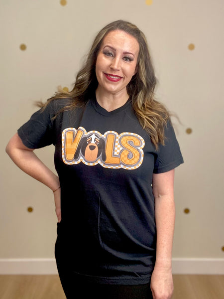 Black Vols Checkered Smokey Tee