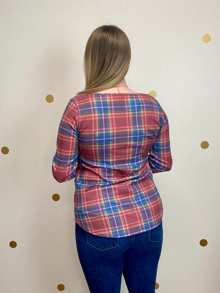 Multicolor Plaid Top