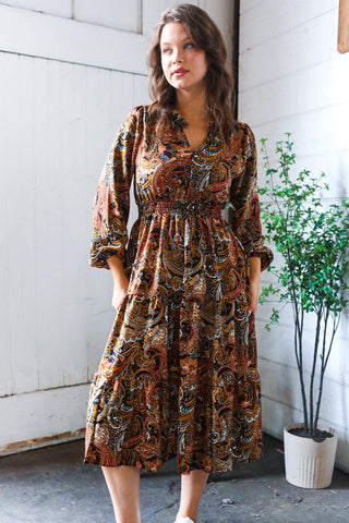 Golden Hour Glamorous Smocked Maxi Dress - Online Only!