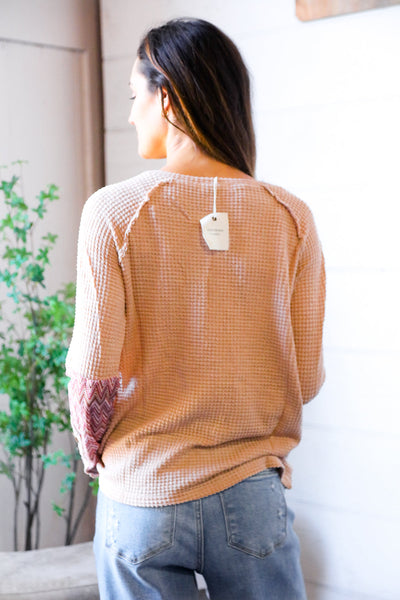 Zigzag Charm Blush Thermal Long Sleeve - Online Only!