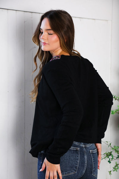 Twilight Charms Beaded V Neck Sweater - Online Only!