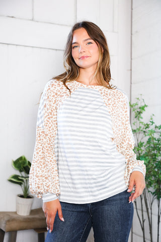 Spots and Stripe Cuffed Long Sleeve - Online Only!