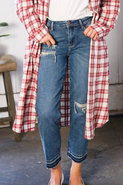 Boyfriend Fit Rip Denim Jeans - Online Only!