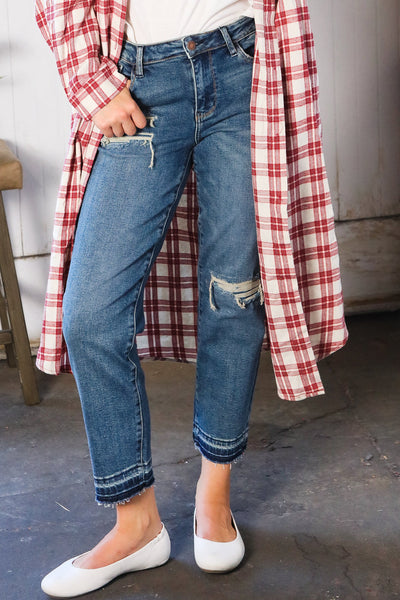 Boyfriend Fit Rip Denim Jeans - Online Only!