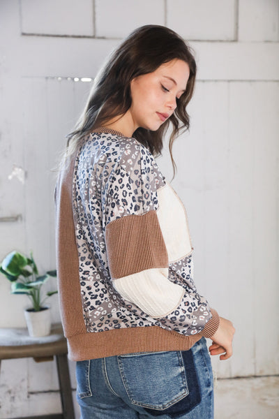 Wild Stitches Taupe Cable Knit Sweater - Online Only!