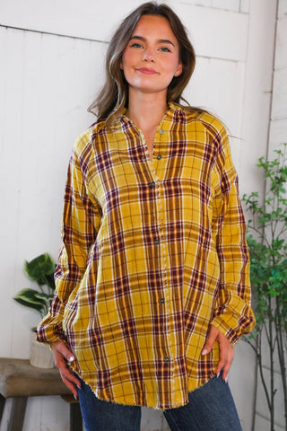 Cider Days in Plaid Button Down - Online Only!