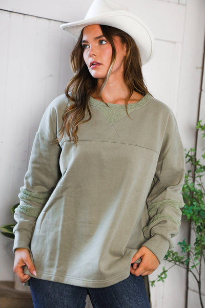 Falling Leaves Sage Pullover - Online Only!