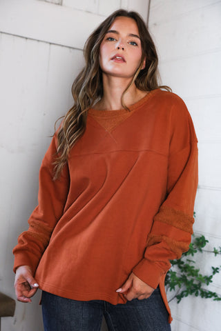 Falling Leaves Rust Pullover - Online Only!