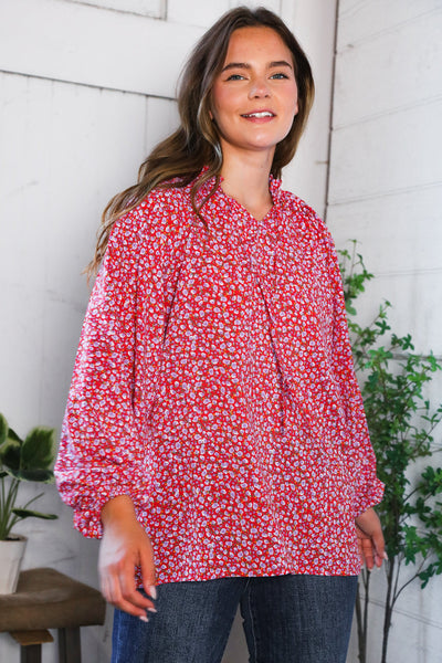 Poppy Daydream Floral Woven Blouse - Online Only!
