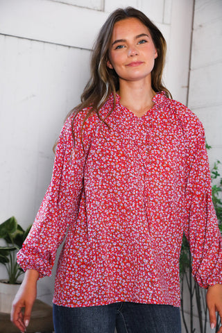 Poppy Daydream Floral Woven Blouse - Online Only!