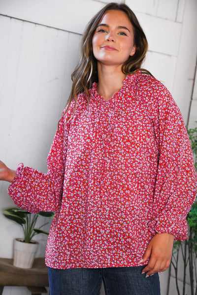 Poppy Daydream Floral Woven Blouse - Online Only!