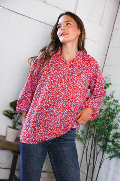 Poppy Daydream Floral Woven Blouse - Online Only!