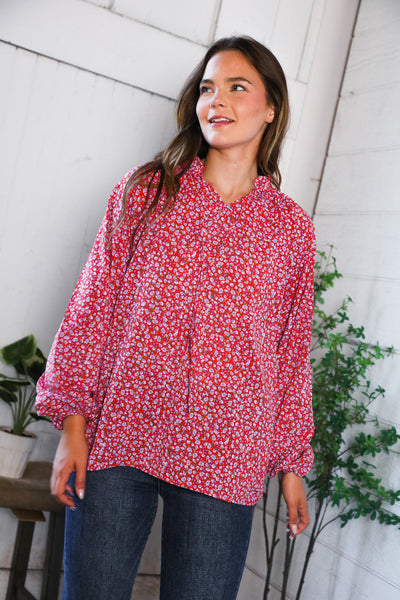 Poppy Daydream Floral Woven Blouse - Online Only!