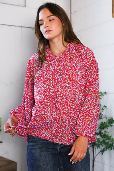 Poppy Daydream Floral Woven Blouse - Online Only!