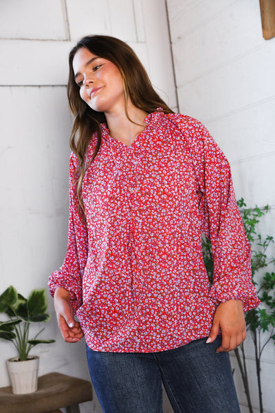 Poppy Daydream Floral Woven Blouse - Online Only!