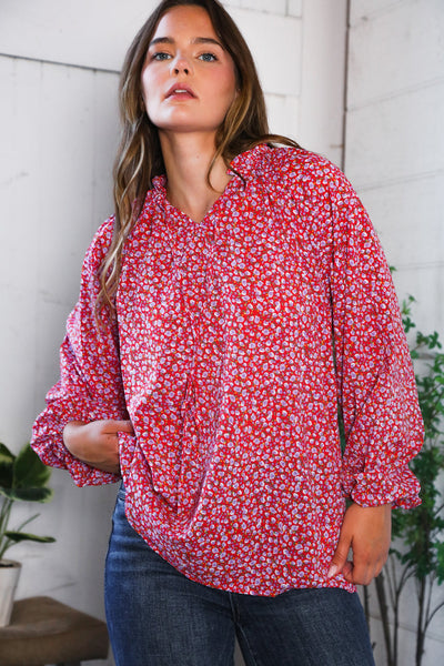 Poppy Daydream Floral Woven Blouse - Online Only!
