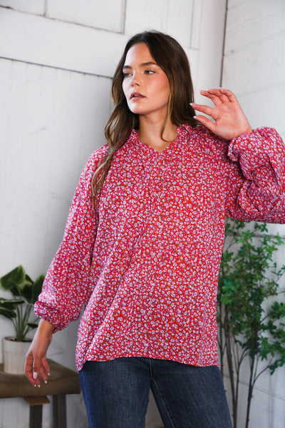 Poppy Daydream Floral Woven Blouse - Online Only!