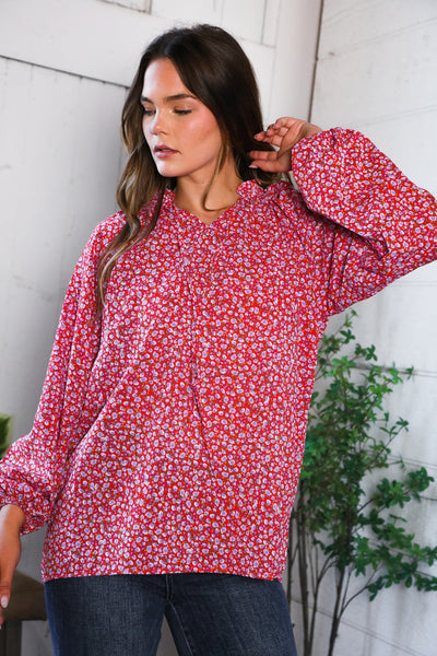 Poppy Daydream Floral Woven Blouse - Online Only!