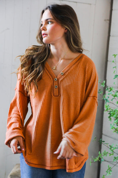 Pumpkin Spice Henley - Online Only!