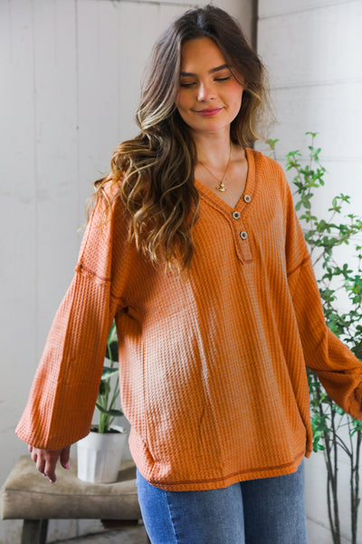 Pumpkin Spice Henley - Online Only!