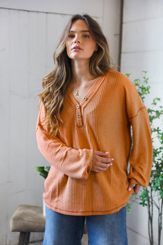 Pumpkin Spice Henley - Online Only!