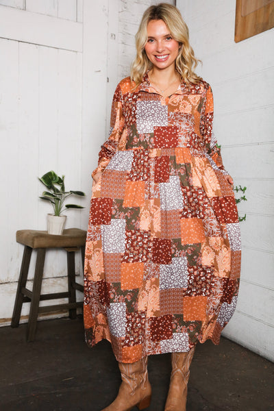 A Homestead Beauty Patchwork Dress - Online Only!