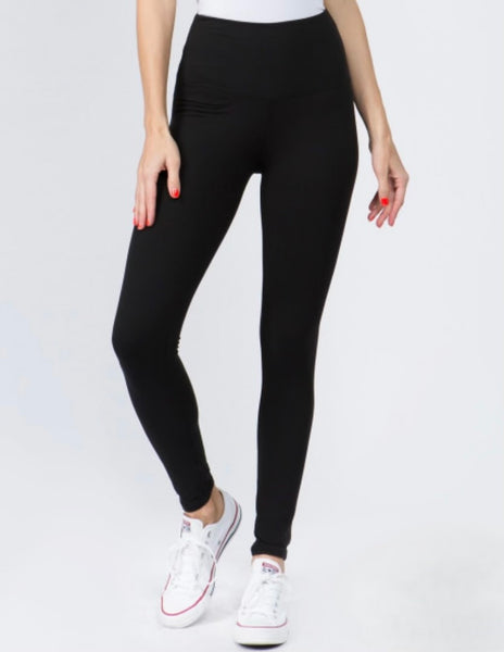 Black 5 Inch Peach Skin Leggings