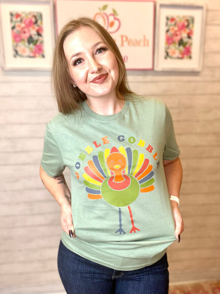 Multicolor Gobble Turkey Tee